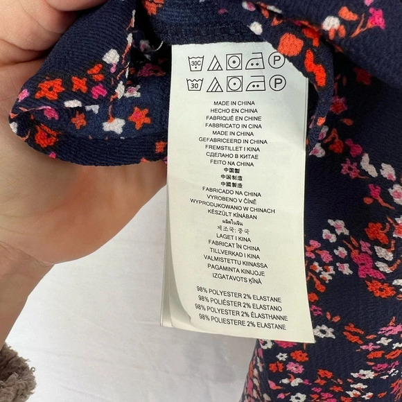 Michael Michael Kors Floral Print Off The Shoulder Top Short Sleeve Size M - Picture 10 of 12